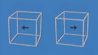 The image is taken from the Twitter video of the optical illusion involving cubes. (Screengrab)