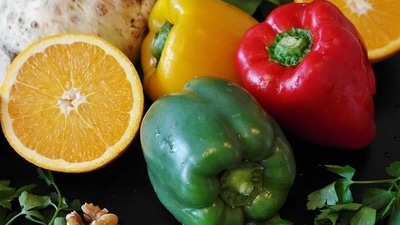 Bell peppers: Not only do they add vibrant colours to your food, but they are also high in vitamin C, which helps you build immunity and keep the cough and cold at bay, says the chef. (Pixabay) Bell peppers: Not only do they add vibrant colours to your food, but they are also high in vitamin C, which helps you build immunity and keep the cough and cold at bay, says the chef. (Pixabay)