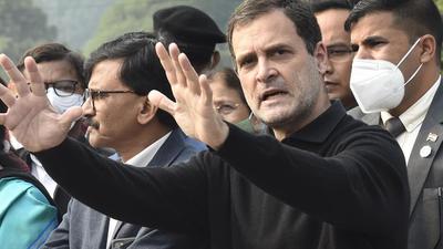 Congress leader Rahul Gandhi said all religions, including Hinduism, Islam, Sikhism and Christianity lead to the path of truth but “Hindutva” is a means to grab power. (HT File Photo/Arvind Yadav)