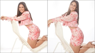 The pink and white floral co-ord set is credited to the resort fashion brand, The Iaso, which boasts of being defined by power, love and individuality. Nushrratt Bharuccha was styled by fashion stylist and wardrobe consultant Nidhi Jeswani.&nbsp; (Instagram/nushrrattbharuccha)