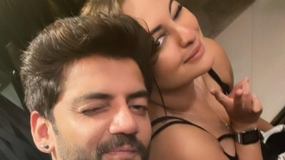 Sonakshi Sinha poses with rumoured boyfriend Zaheer Iqbal. Sonakshi Sinha poses with rumoured boyfriend Zaheer Iqbal.