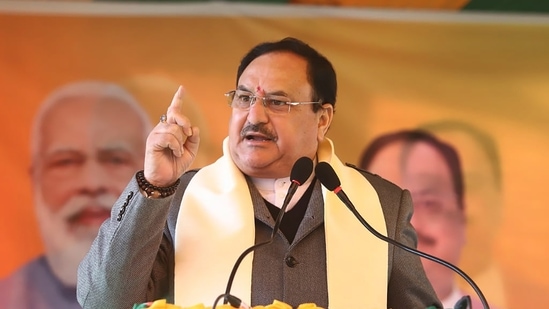 BJP national president JP Nadda was in the poll-bound state on December 18 and 26.(PTI file photo)