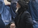 An Afghan man along with Burqa clad Afghan women ride on a vehicle along a road in Mazar-i-Sharif. An Afghan man along with Burqa clad Afghan women ride on a vehicle along a road in Mazar-i-Sharif.