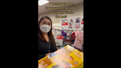 Isaiah asking the family if they could buy them some lunch. (instagram/@isaiahgarza) Isaiah asking the family if they could buy them some lunch. (instagram/@isaiahgarza)