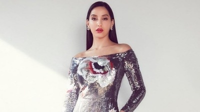 Nora Fatehi poses for the camera. Nora Fatehi poses for the camera.