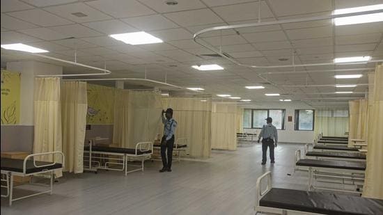 Operations of Wipro Covid hospital to be suspended temporarily said Pune Zilla Parishad. (HT PHOTO)