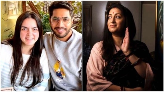 Smriti Irani shared a post about her step-daughter Shanelle and her fiance Arjun Bhalla.