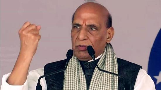 Defence minister Rajnath Singh tweeted that a positive indigenisation list of sub-systems & components has been notified by the Department of Defence Production as part of the MoD’s efforts to achieve self-reliance in defence manufacturing. (ANI)