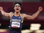 File Photo: India's Neeraj Chopra reacts as he competes in the final of the men's javelin throw event at the 2020 Summer Olympics, in Tokyo, Saturday, Aug. 7, 2021.