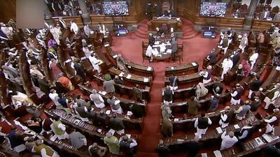 A view of the Rajya Sabha. (ANI) A view of the Rajya Sabha. (ANI)