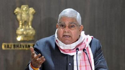 Governor Jagdeep Dhankhar’s tweet comes a week after the West Bengal education minister Bratya Basu had suggested that the chief minister should be made the interim chancellor of state-run universities. (Archive)