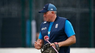 England head coach Chris Silverwood during nets (Action Images via Reuters)