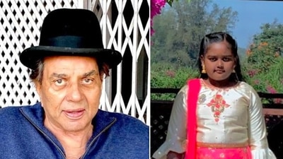 Dharmendra has shared a picture of his cook's daughter. Dharmendra has shared a picture of his cook's daughter.