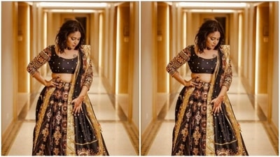 Swara played muse to fashion designer house Mayyur Girotra Couture and picked the traditional ensemble. (Instagram/@reallyswara)