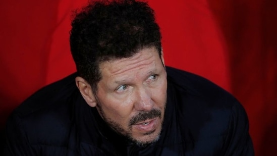 Atletico Madrid coach Diego Simeone during the match REUTERS/Jon Nazca/File Photo(REUTERS)