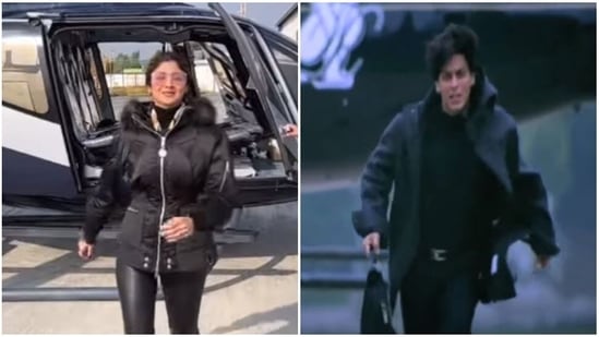 Shilpa Shetty recreated Shah Rukh Khan's Kabhi Khushi Kabhie Gham helicopter scene.