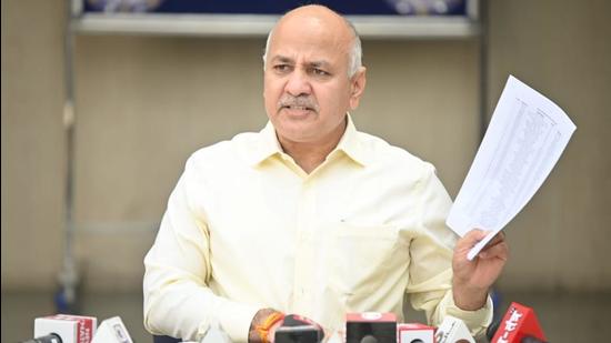 Delhi deputy chief minister Manish Sisodia attended a meeting of chief minister with Union finance minister Nirmala Sitharaman to discuss Union Budget 2022-23. (HT Photo)
