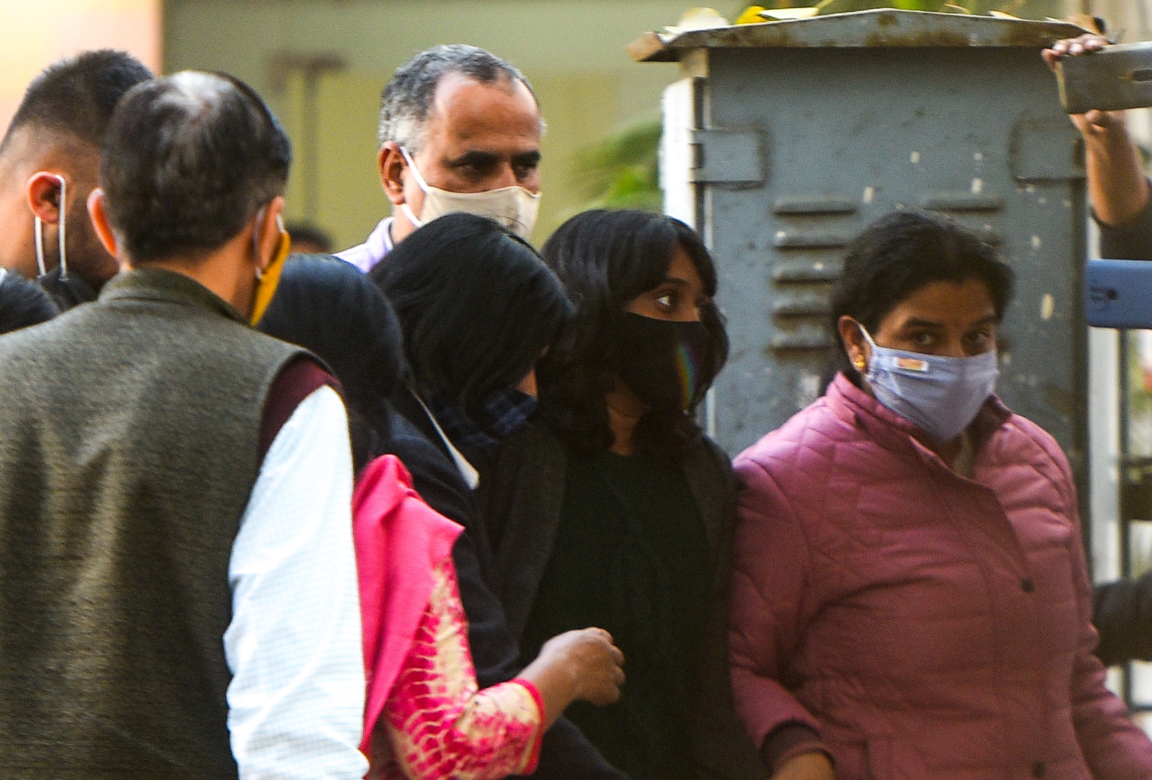Climate activist Disha Ravi was produced at Patiala Court in connection with the “Toolkit case” in New Delhi, on February 19. She was arrested on February 13 for alleged involvement with an online toolkit related to Greta Thunberg and the farmers' protests. (Amal KS / HT Photo)