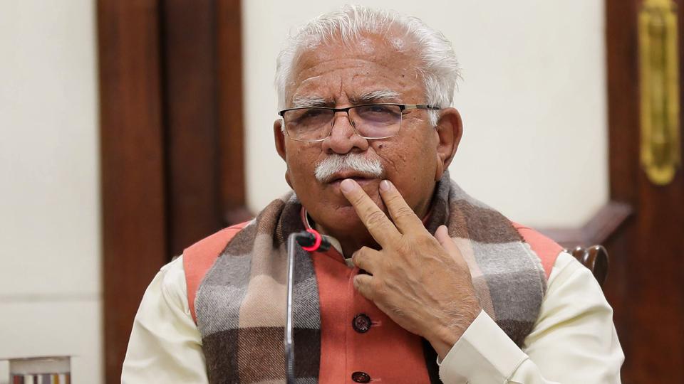 Haryana chief minister Manohar Lal Khattar. (PTI file photo)