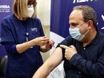 A man receives a fourth dose of coronavirus disease (Covid-19) vaccine as part of a trial in Israel.&nbsp;