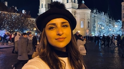 Parineeti Chopra captioned her post, "Europe x NYE. Thank you 2021. You blessed me." 