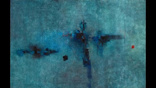 VS Gaitonde’s Untitled (1961) became the highest selling for any work of Indian art in the auction worldwide. (Photo: Saffronart)