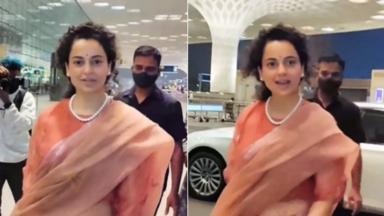 Kangana Ranaut spotted at Mumbai airport.(Instagram)