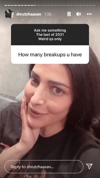 A person asked her, "How many breakups you have?"