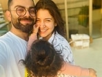 Virat, Anushka, and little Vamika. Virat, Anushka, and little Vamika.