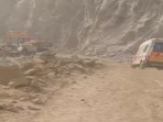 The landslide took place in Haryana's Bhiwani district on Saturday.(ANI Photo) The landslide took place in Haryana's Bhiwani district on Saturday.(ANI Photo)