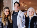 Salman Khan with Bina Kak and her daughter. Salman Khan with Bina Kak and her daughter.