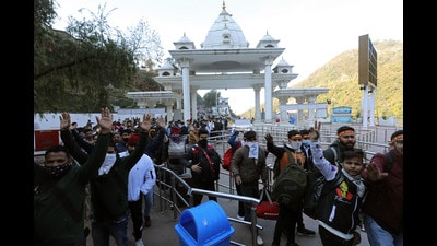 Prime Minister Narendra Modi Devotees tweeted his condolences to the family of the devotees who died in the Vaishno Devi stampede, saying he was “extremely saddened” by the accident. (ANI) Prime Minister Narendra Modi Devotees tweeted his condolences to the family of the devotees who died in the Vaishno Devi stampede, saying he was “extremely saddened” by the accident. (ANI)