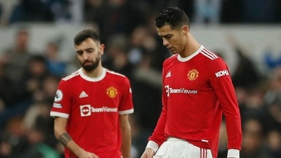 Manchester United's Cristiano Ronaldo and Bruno Fernandes (Action Images via Reuters)