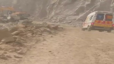 The landslide took place in Haryana's Bhiwani district on Saturday. (ANI Photo) The landslide took place in Haryana's Bhiwani district on Saturday. (ANI Photo)