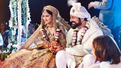 Mohit Raina with his wife Aditi.