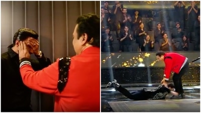 Ranveer Singh welcomed Govinda on the sets of The Big Picture. Ranveer Singh welcomed Govinda on the sets of The Big Picture.