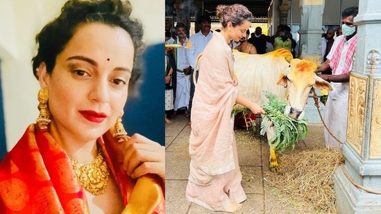 Kangana Ranaut went temple hopping on New Year. Kangana Ranaut went temple hopping on New Year. 