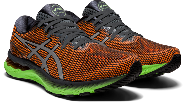 The running shoes from Asics are constructed with comfort and breathability in mind The running shoes from Asics are constructed with comfort and breathability in mind