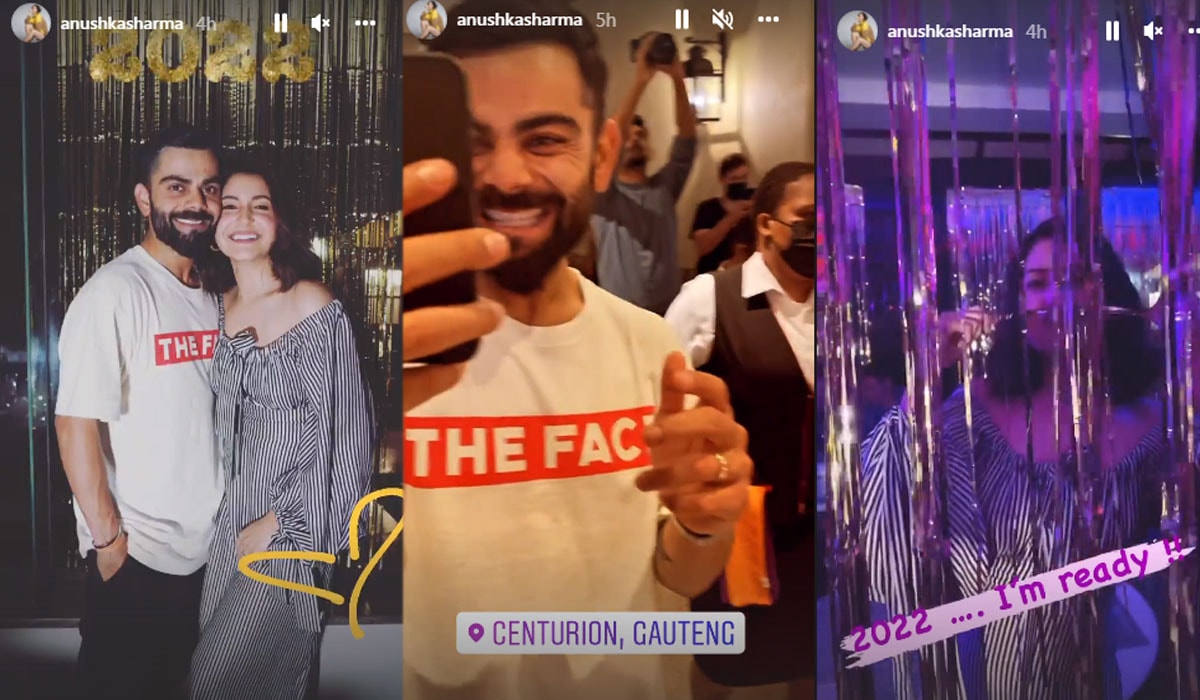 Anushka Sharma and Virat Kohli at the new year bash in South Africa. Anushka Sharma and Virat Kohli at the new year bash in South Africa. 
