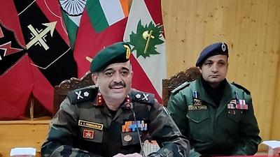 Kupwara: General Officer Commanding (GoC) of Vajr Division Major General Abhijit Pendharkar said a hotline communication has been made to the Pakistan Army asking them to take back the body of the killed individual (ANI) Kupwara: General Officer Commanding (GoC) of Vajr Division Major General Abhijit Pendharkar said a hotline communication has been made to the Pakistan Army asking them to take back the body of the killed individual (ANI)