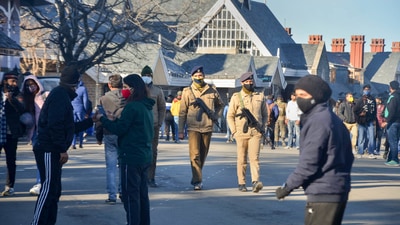 The police teams carried out an anti-sabotage check in every nook and corner of The Ridge ground, resulting in panic among the revellers. (PTI) The police teams carried out an anti-sabotage check in every nook and corner of The Ridge ground, resulting in panic among the revellers. (PTI)