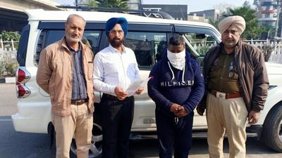 Ludhiana police arrested proclaimed offender in Ludhiana on January 02, 2022. (HT PHOTO) Ludhiana police arrested proclaimed offender in Ludhiana on January 02, 2022. (HT PHOTO)