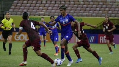File Photo of Manisha Kalyan. (Twitter/Indian Football Team) File Photo of Manisha Kalyan. (Twitter/Indian Football Team)