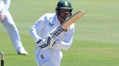Quinton de Kock during the 1st Test against India. (Twitter/CSA) Quinton de Kock during the 1st Test against India. (Twitter/CSA)
