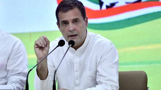 Rahul Gandhi tweeted using hashtag ‘no fear’. (Sanjeev Verma/HT PHOTO) Rahul Gandhi tweeted using hashtag ‘no fear’. (Sanjeev Verma/HT PHOTO)