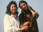 Aishwarya Rai with fashion designer Ritu Kumar in an old photo.