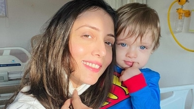 Jankee Parekh and her son Sufi tested positive for Covid-19. (Instagram) Jankee Parekh and her son Sufi tested positive for Covid-19. (Instagram)