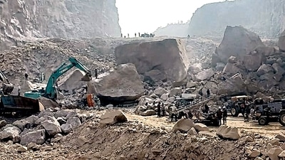 A BJP MP from the area alleged violation of mining parameters at the site. (HT_PRINT) A BJP MP from the area alleged violation of mining parameters at the site. (HT_PRINT)