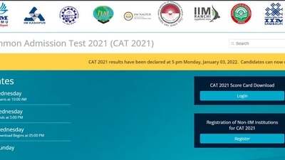 CAT 2021 results: Candidates who have appeared in the exam can check their results/scorecards by visiting the official website at iimcat.ac.in. (iimcat.ac.in)