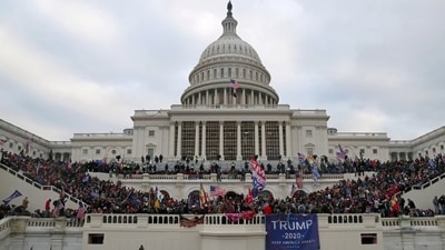 A mob of supporters of former US President Donald Trump storm the US Capitol Building in Washington on January 6, 2021. (Leah Millis / REUTERS) A mob of supporters of former US President Donald Trump storm the US Capitol Building in Washington on January 6, 2021. (Leah Millis / REUTERS)